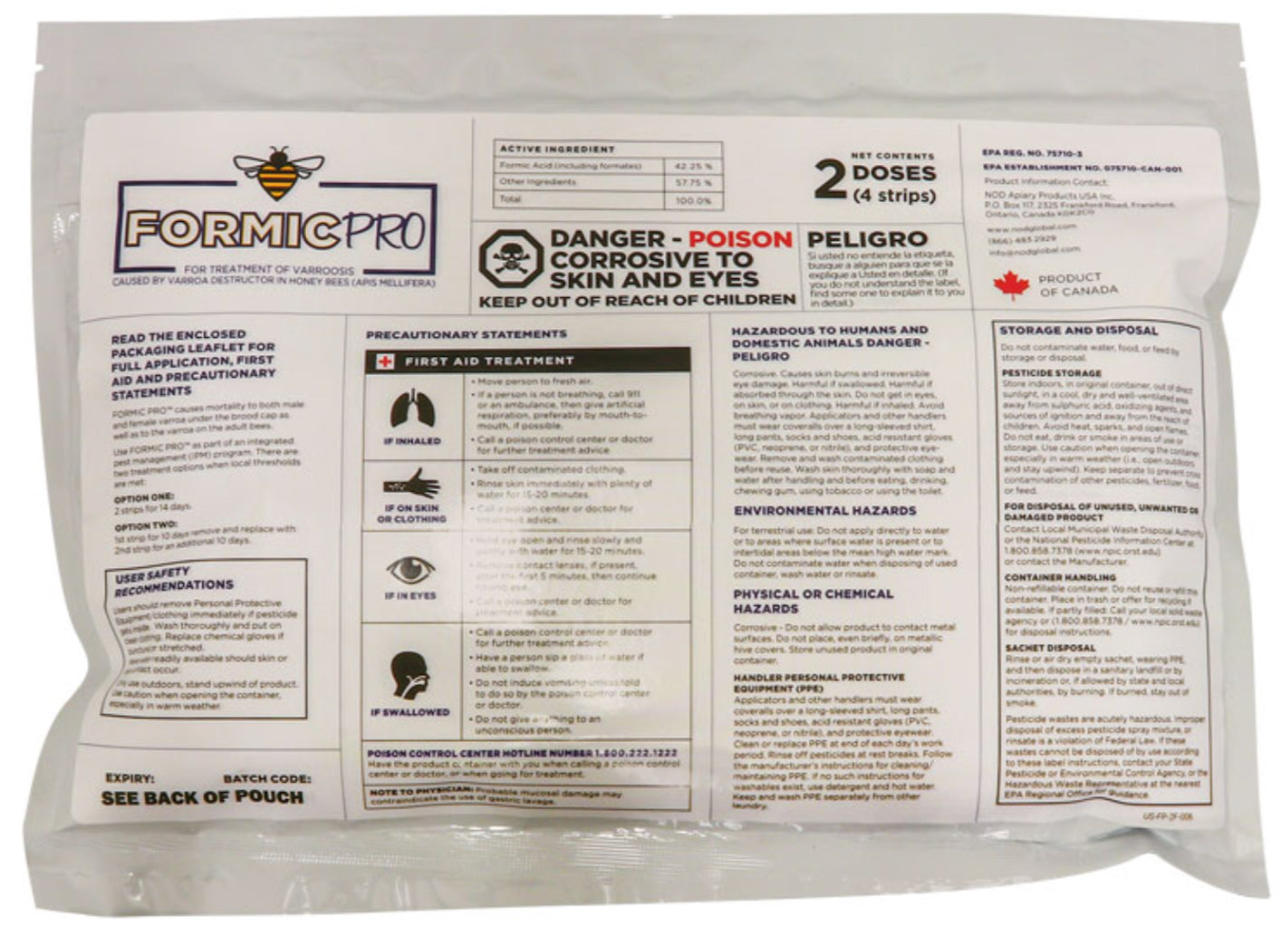 Formic Injection Formic Pro – Heritage Honeybee